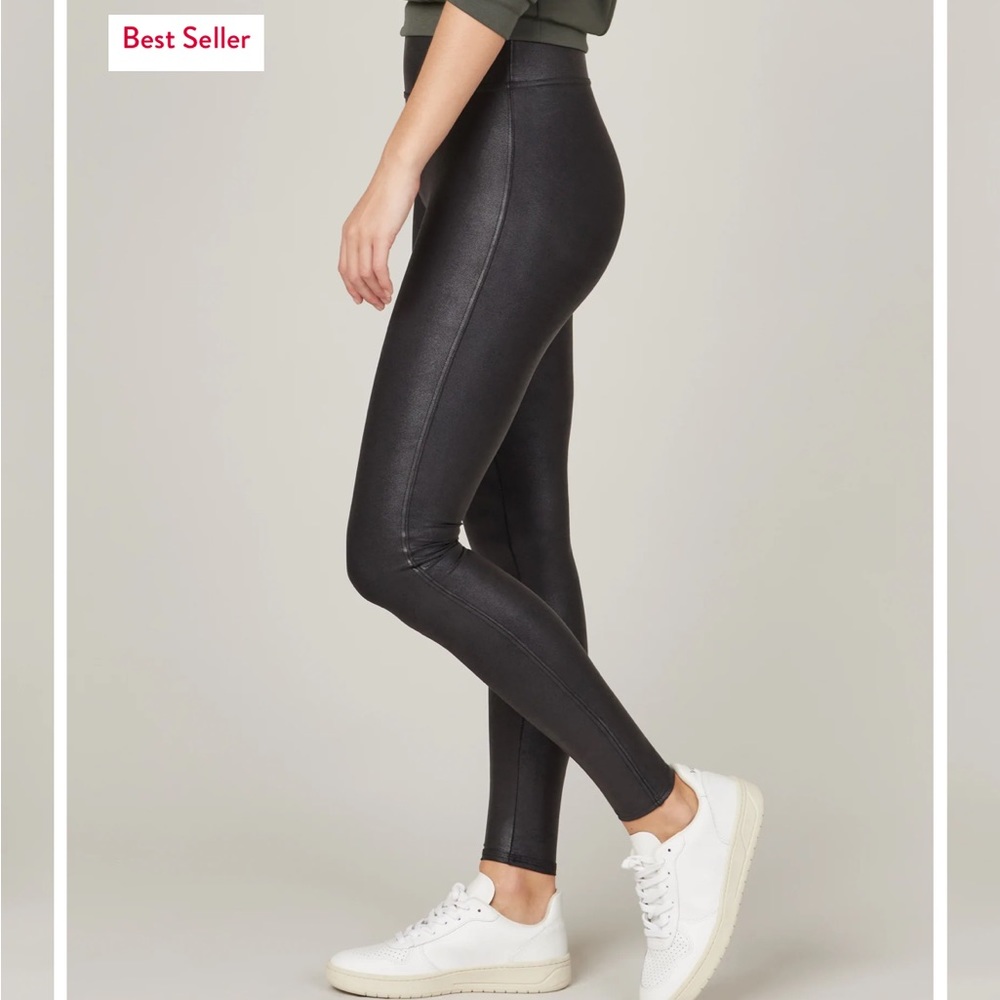 NWT Spanx Faux Leather Leggings Sz M